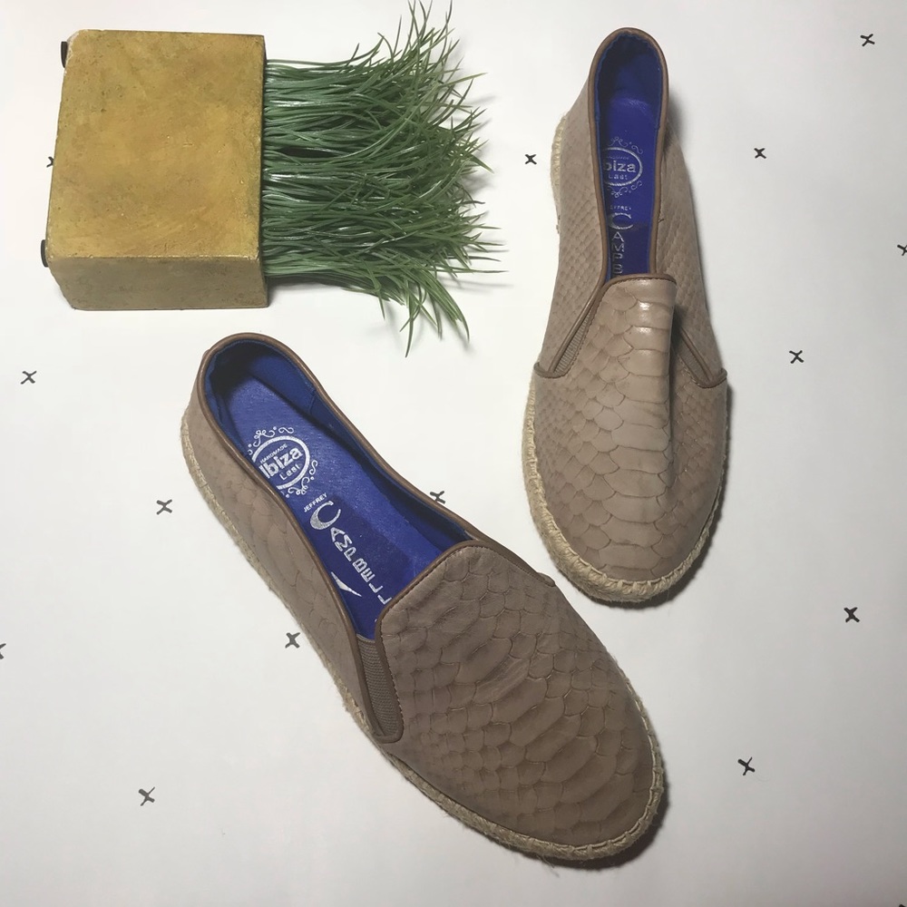 jeffrey campbell snake embossed leather espadrille